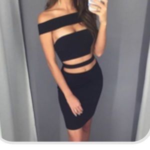 Black strappy dress